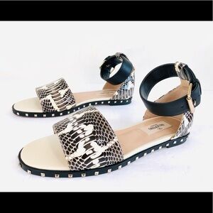 Valentino Garavani Snakeskin Soul Rockstud Sandals